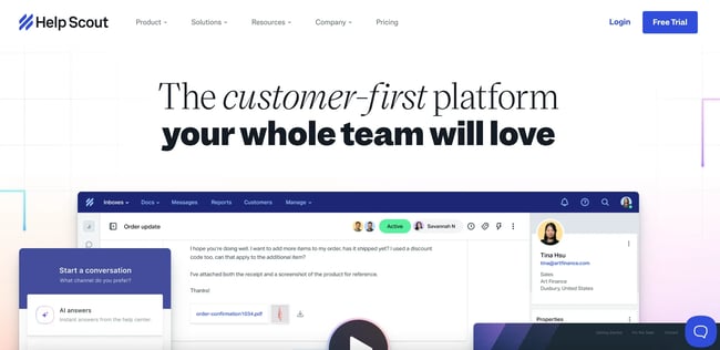 top AI tools, Help Scout